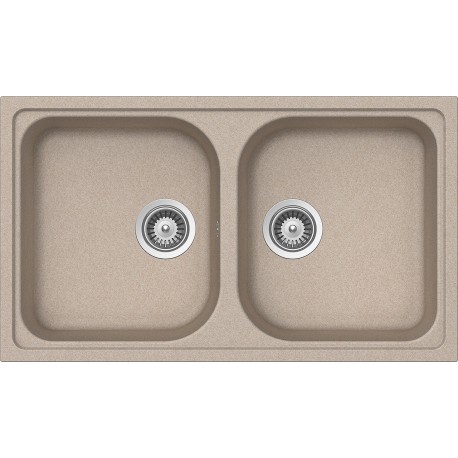 Schock Lithos N200S Spülbecken – Cristalite Plus, Hafer, 79 X 50 X 25 Cm, Hygienisch & Wendbar